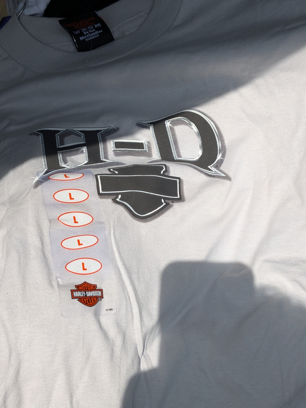 Harley-Davidson Light Gray H-D Logo Tee with Black Graphic